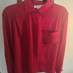Argenti Pure Silk Magenta Shirt - Vintage